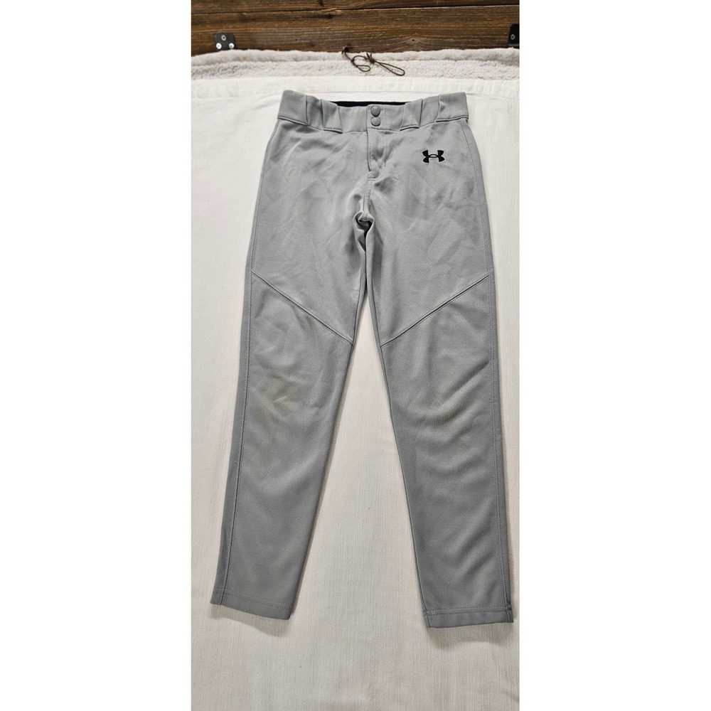 Under Armour Kids Gray Baseball Pants Youth Medium YMD Athletic Trousers Gray